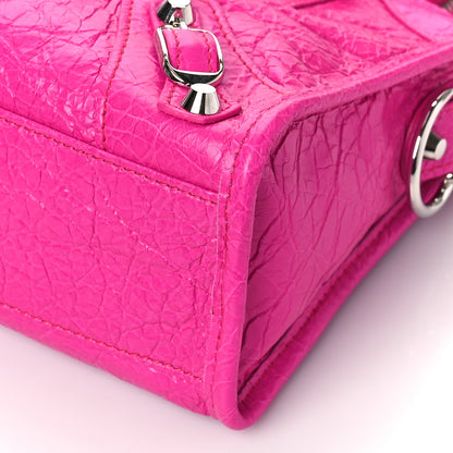 Balenciaga Agneau Classic Silver Hardware Mini City Fuchsia 8 of 8