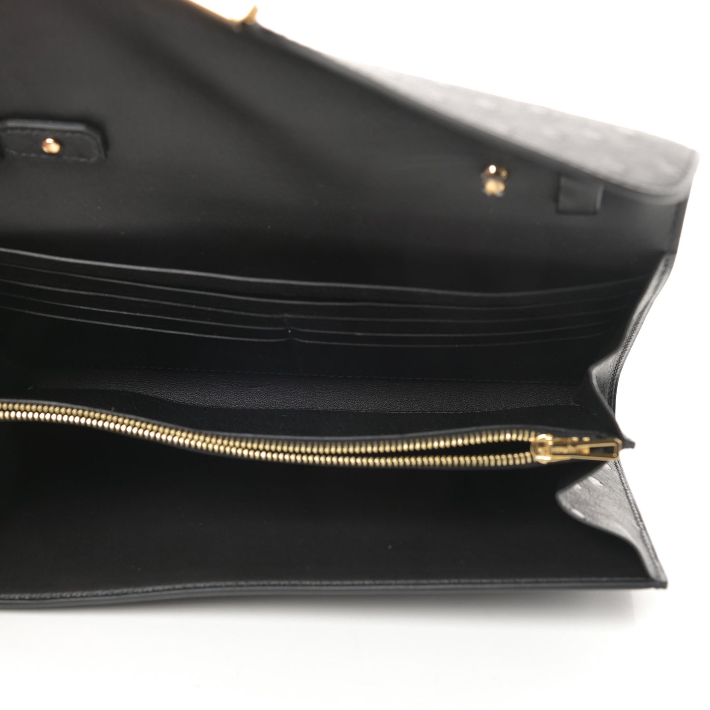 Ostrich Constance Long Wallet To Go Black