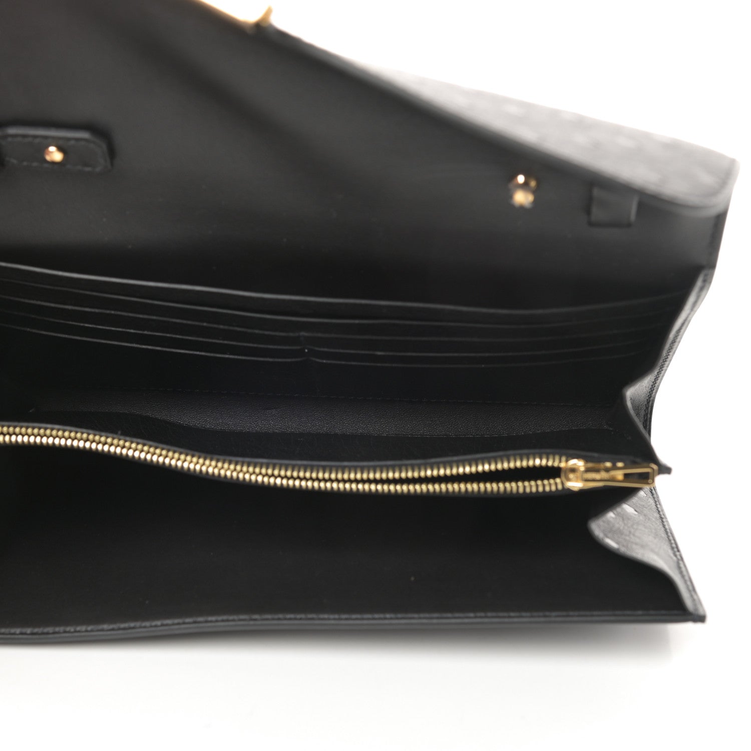 Hermes Ostrich Constance Long Wallet To Go Black 5 of 13