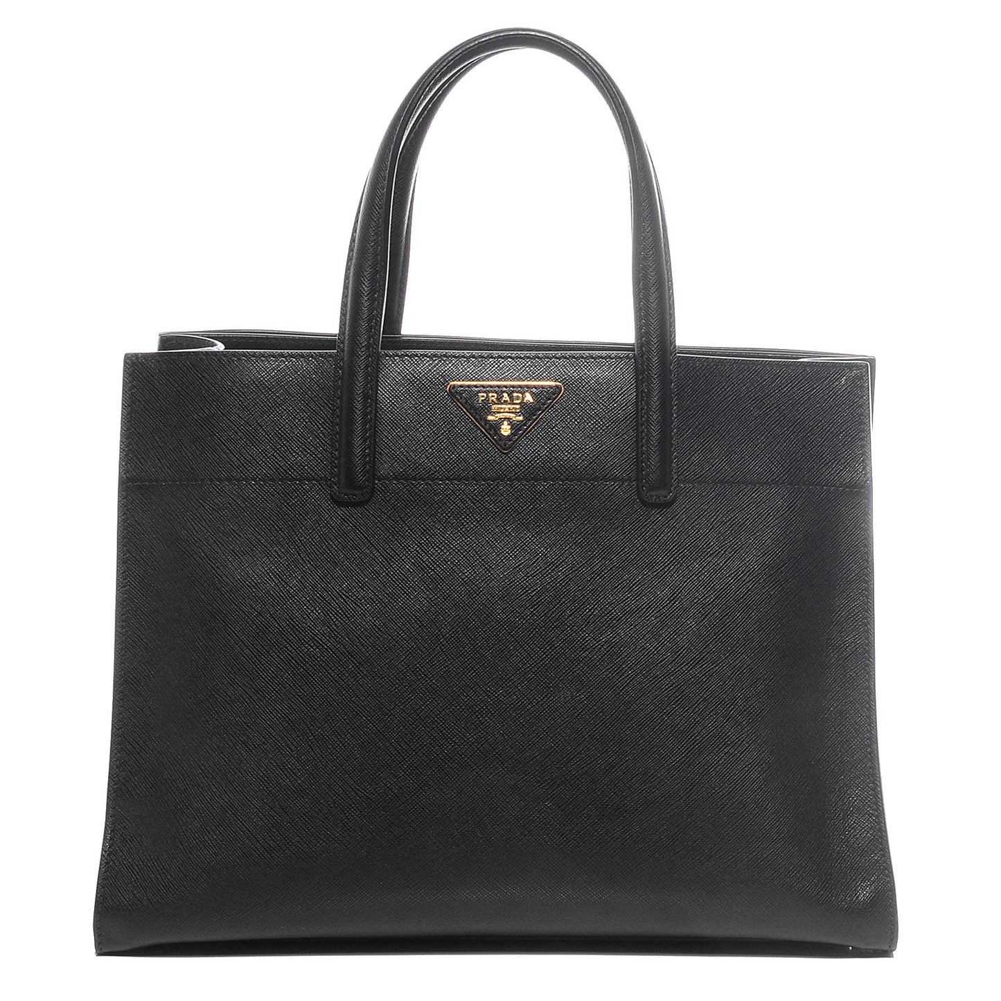 Saffiano Soft Triple Pocket Tote Nero Black