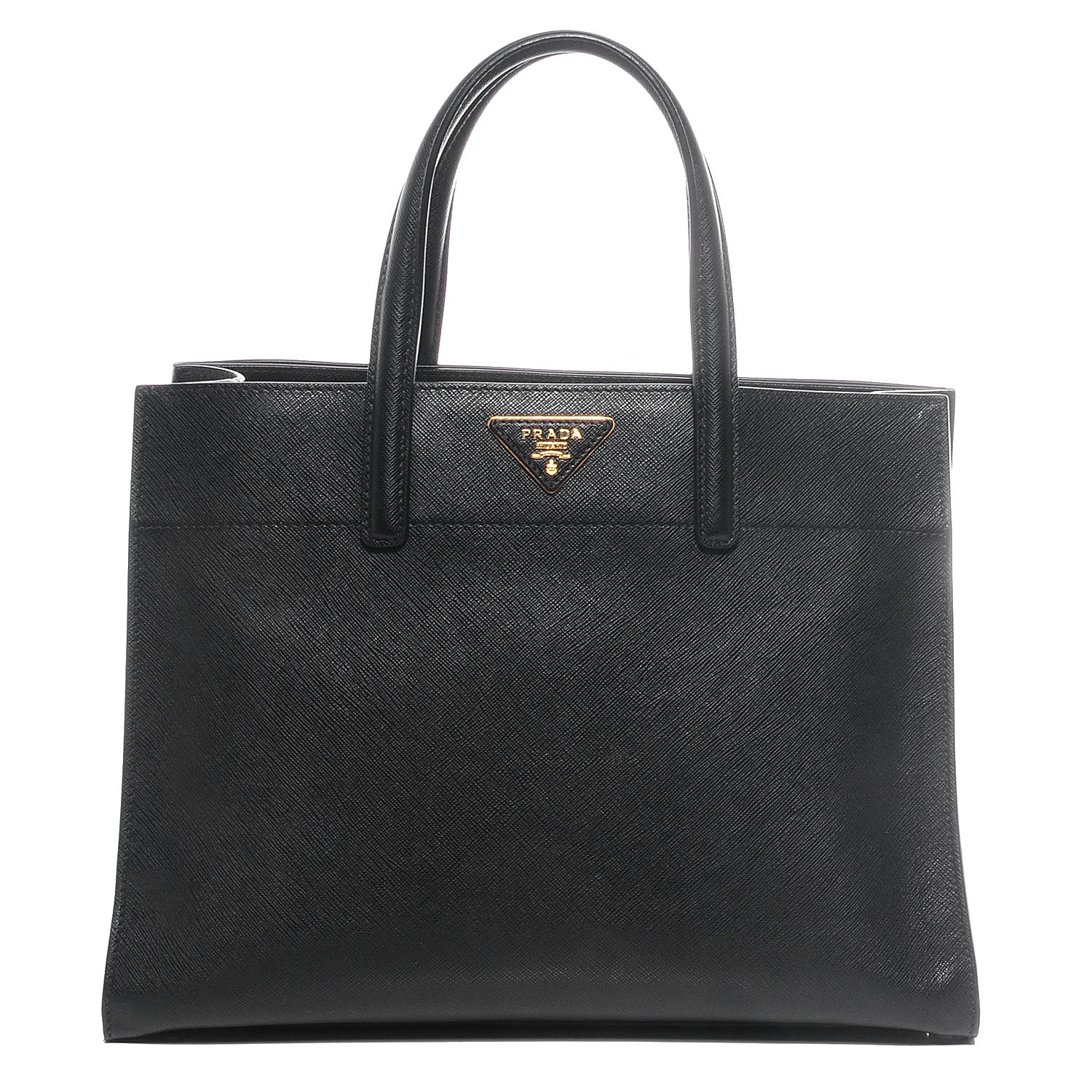 Prada Saffiano Soft Triple Pocket Tote Nero Black 1 of 10
