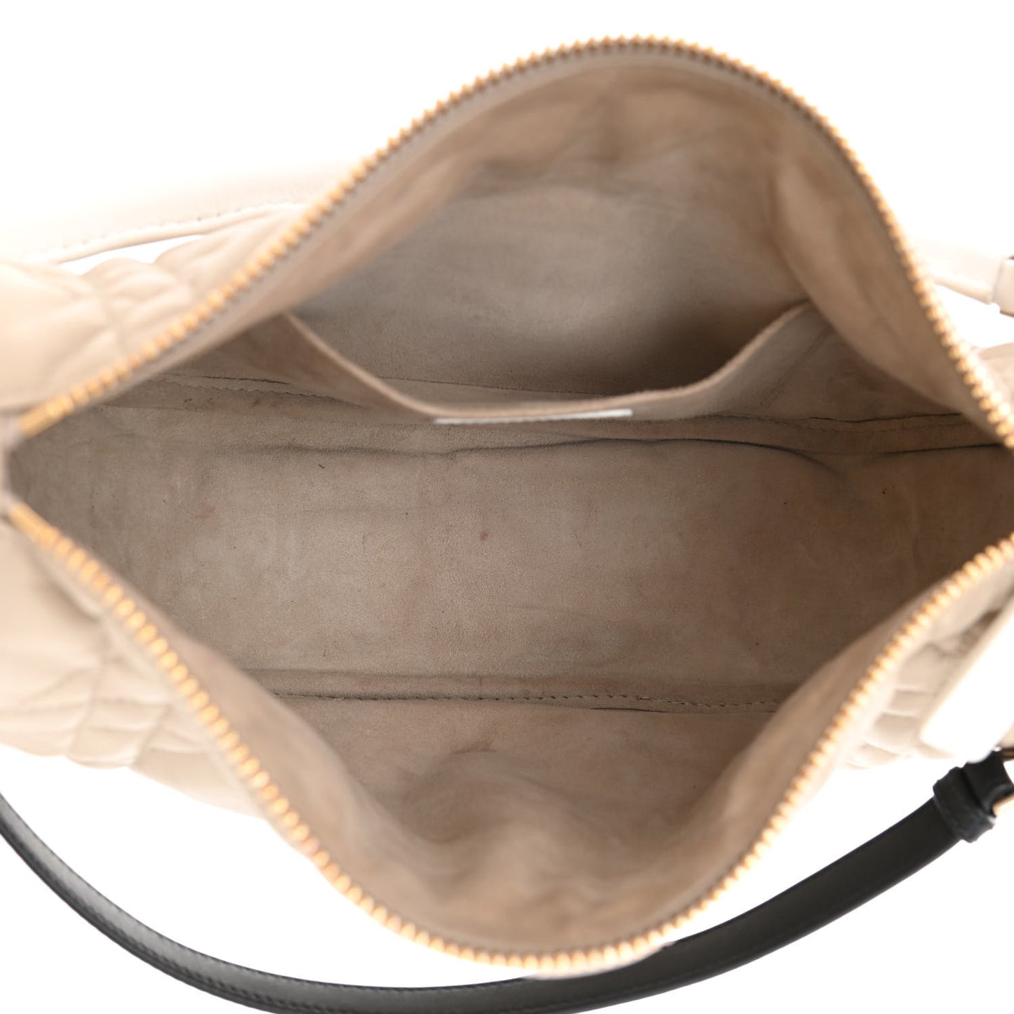 Lambskin Cannage Medium Dior Vibe Hobo Bag Beige