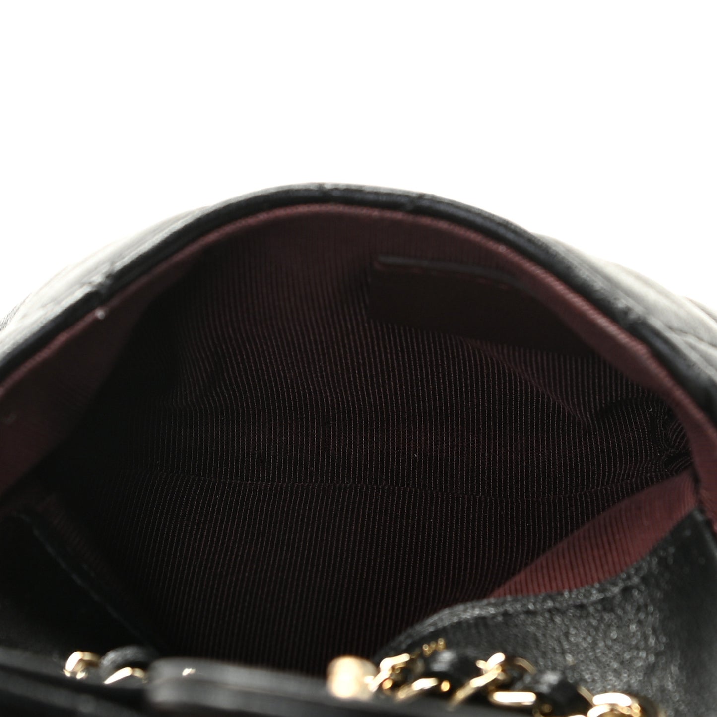 Lambskin Quilted Chain Belt Bag Black