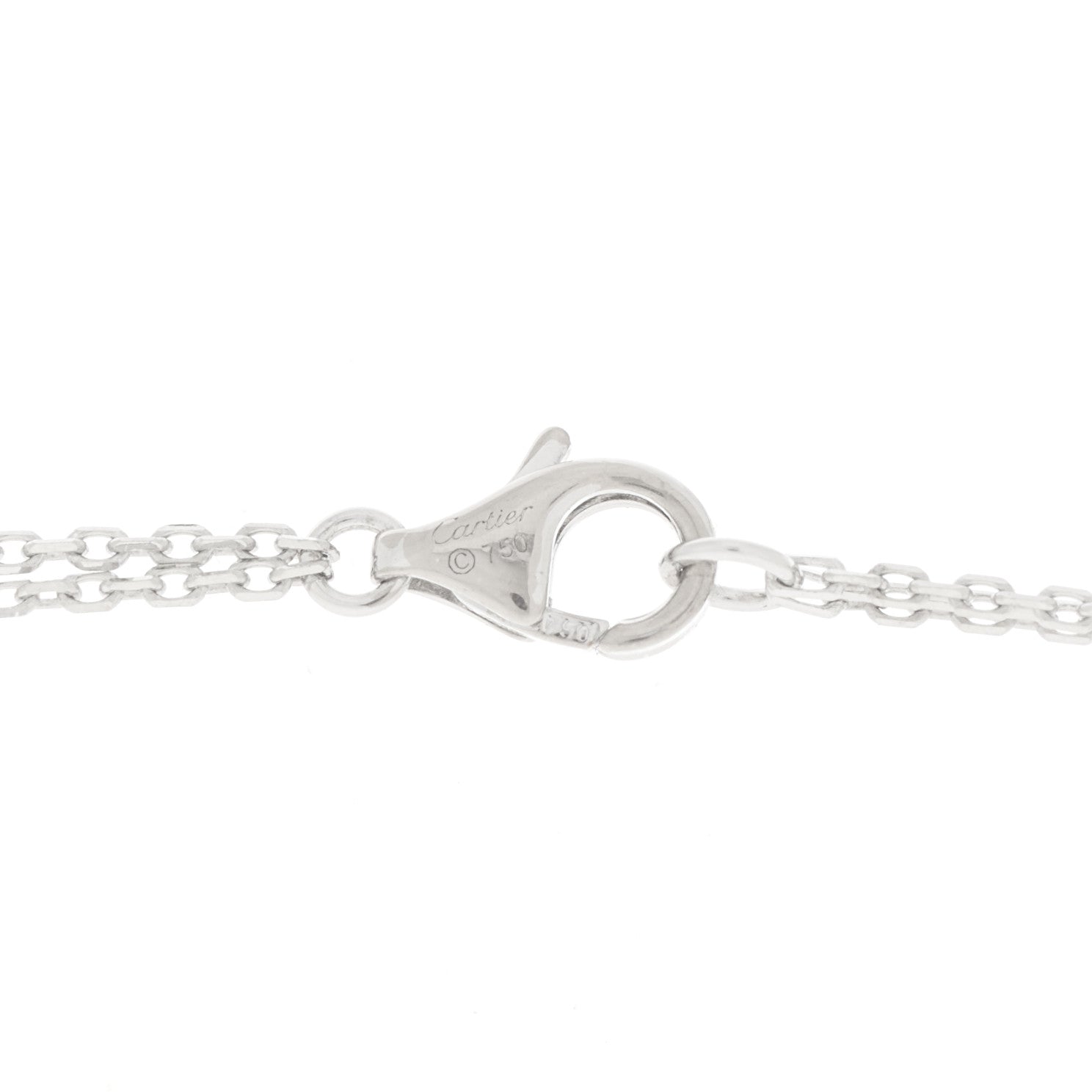 Cartier 18K White Gold 2 Diamond LOVE Necklace 4 of 6