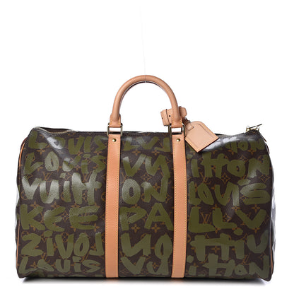 Louis Vuitton Graffiti Keepall 50 Kaki 1 of 11
