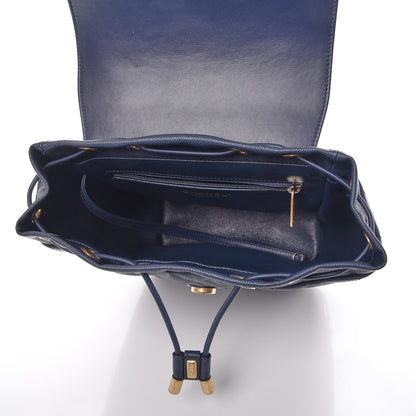 Chanel Caviar Quilted Filigree Backpack Navy 5 of 9