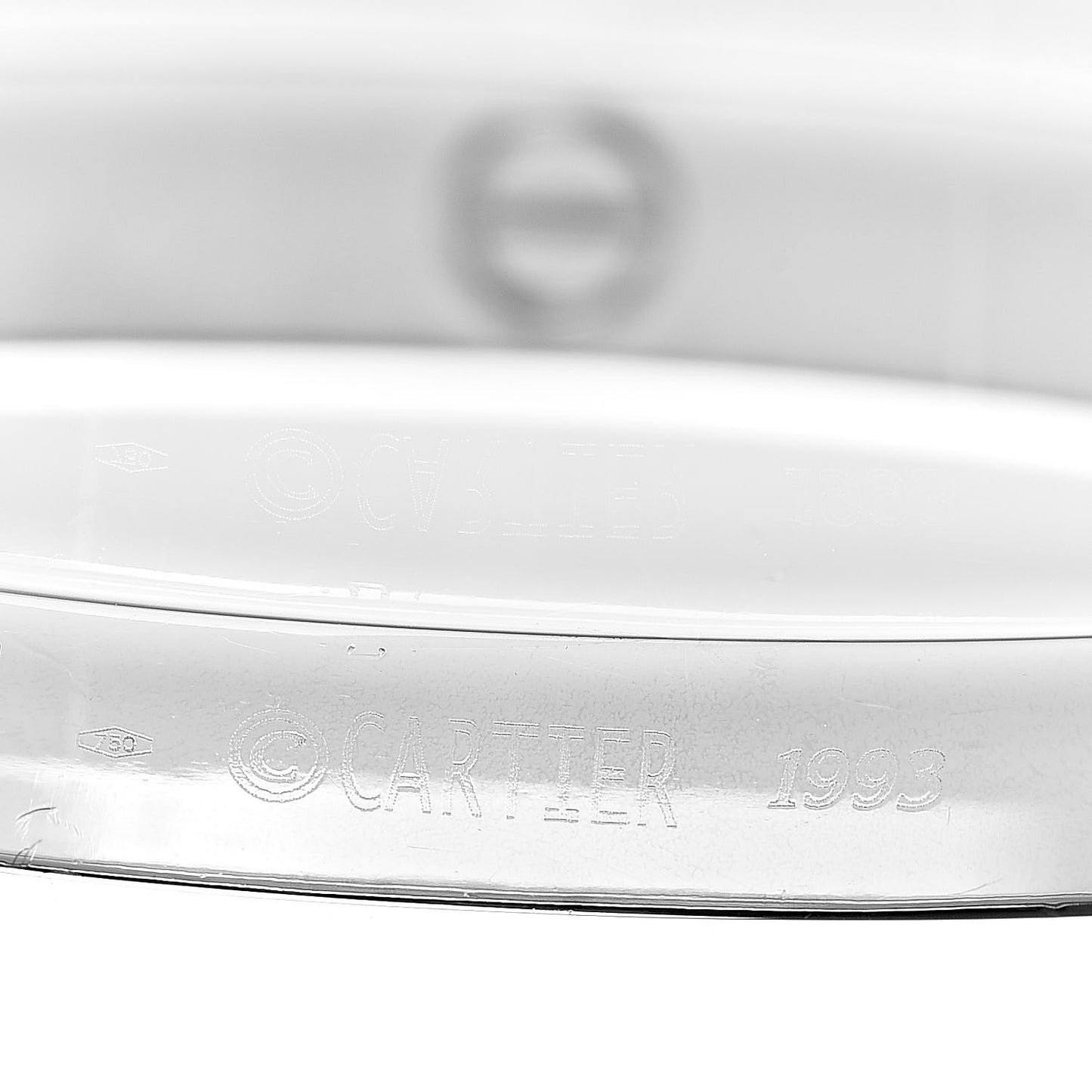 18K White Gold LOVE Bracelet 17