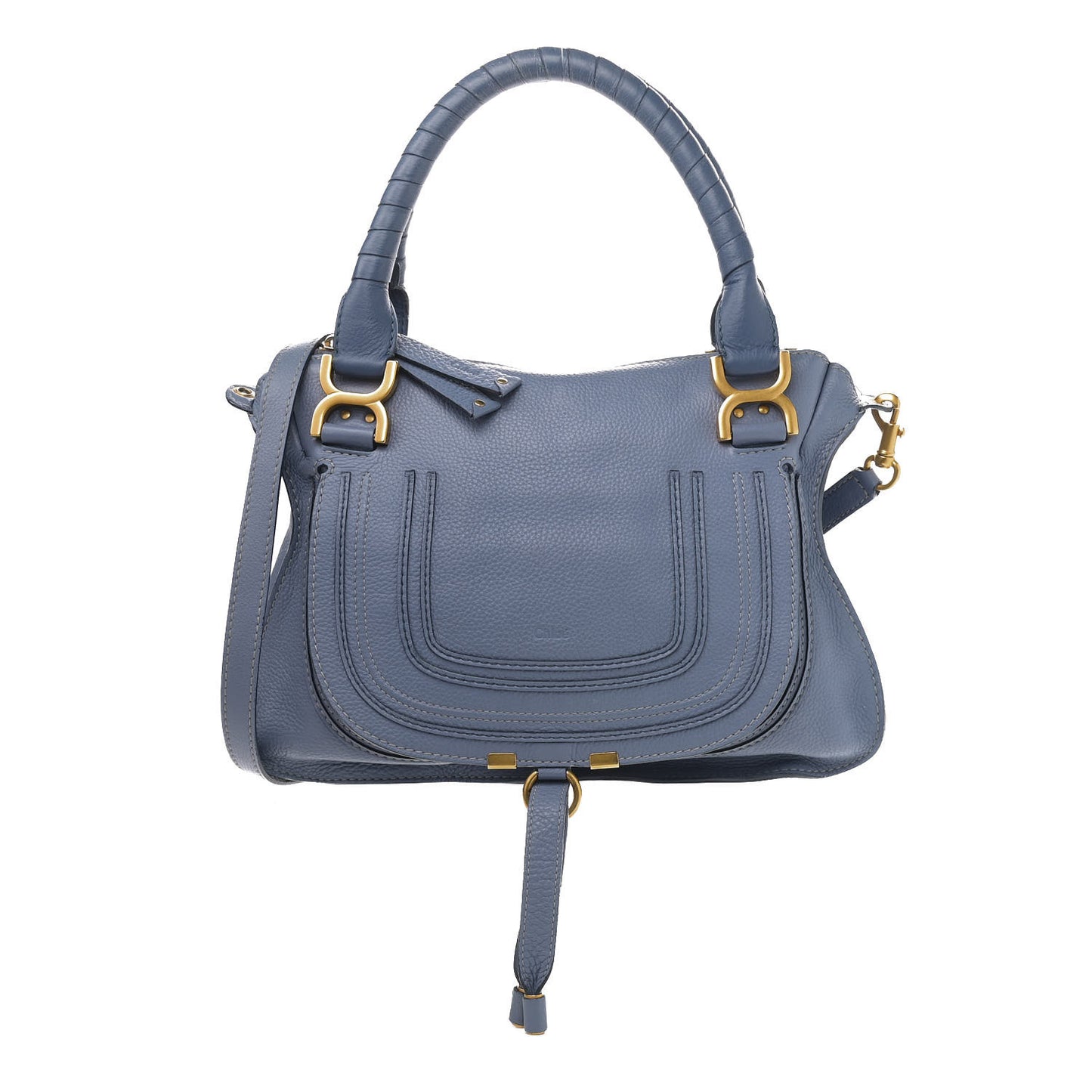 Calfskin Medium Marcie Satchel Street Blue