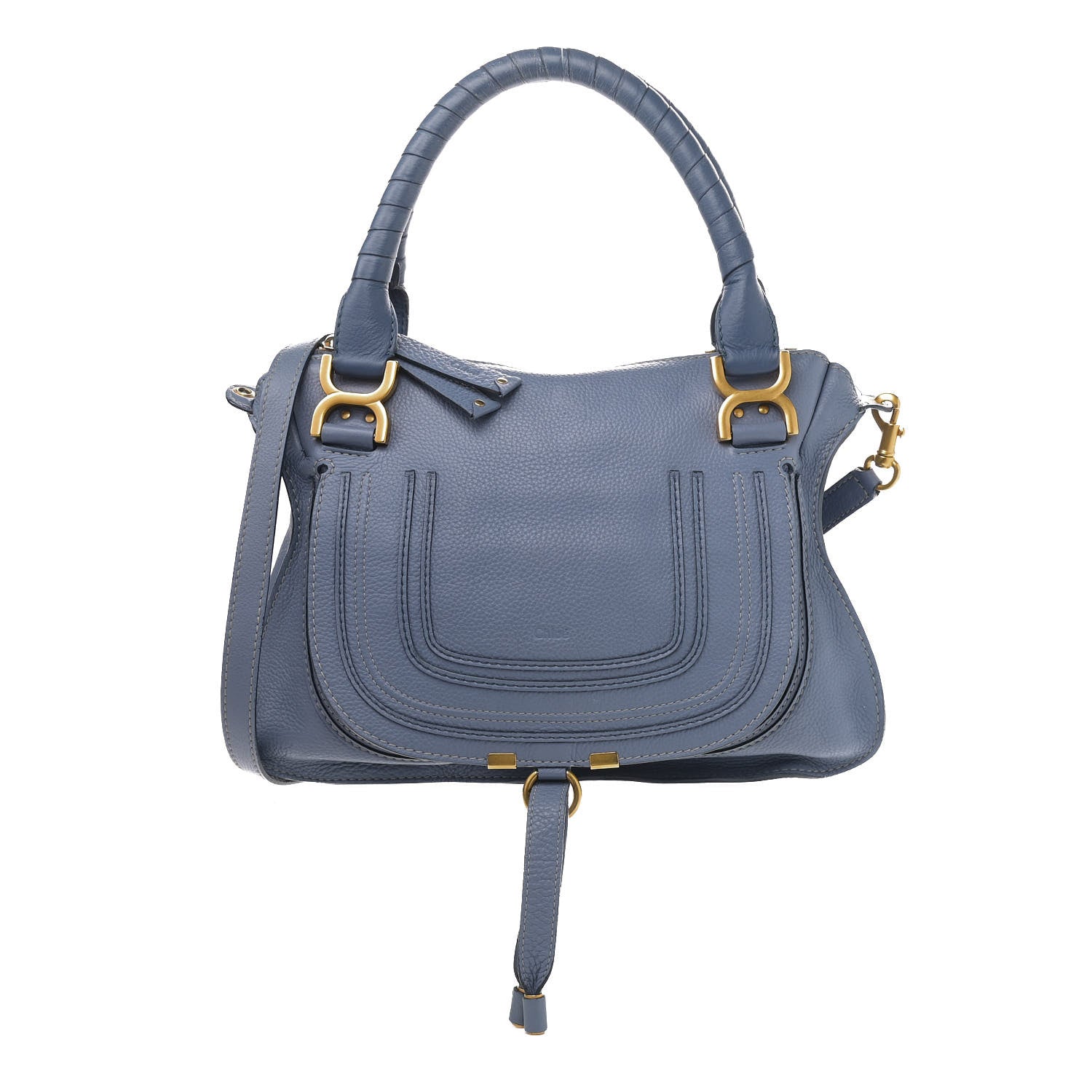 Chloe Calfskin Medium Marcie Satchel Street Blue 1 of 15