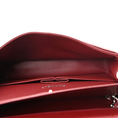 Chanel Caviar Quilted Medium Double Flap Dark Red 5 of 10