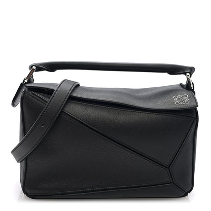 Loewe Calfskin Small Puzzle Bag Black 1 of 9