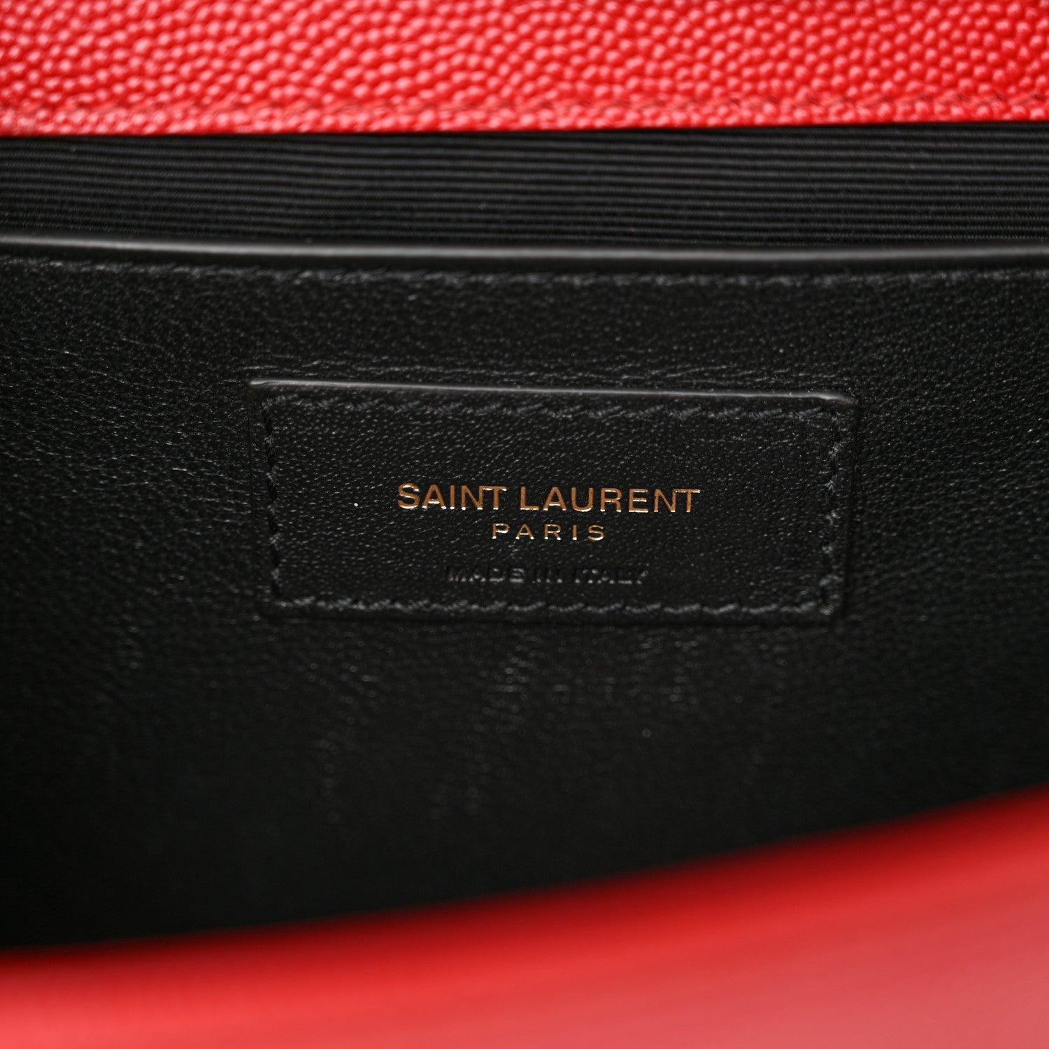 Saint Laurent Grain De Poudre Medium Monogram Kate Satchel Red 6 of 12