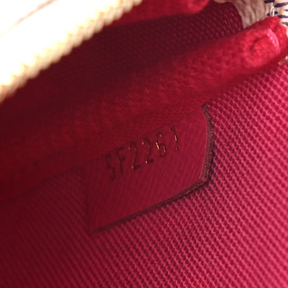 Louis Vuitton Damier Azur 2021 Christmas Animation Hollywood Mini Pochette Accessories Fuchsia 6 of 11