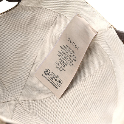 Gucci Monogram Jumbo GG Baseball Hat S 56 Camel Ebony 8 of 8