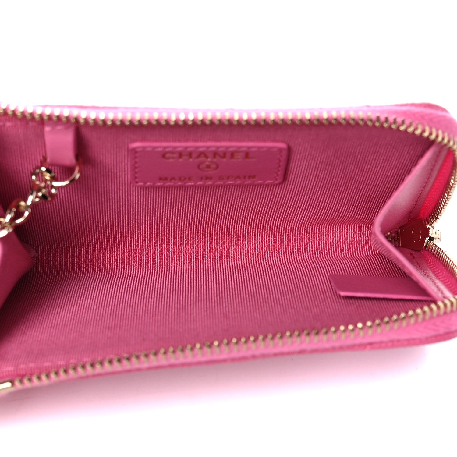 Chanel Caviar Quilted Key Holder Case Pink 5 of 12