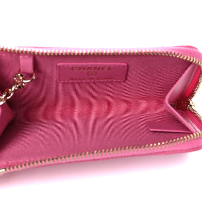Chanel Caviar Quilted Key Holder Case Pink 5 of 12