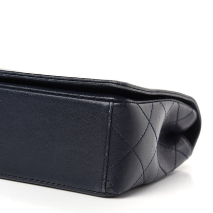 Chanel Sheepskin Quilted Vintage Mademoiselle Flap Navy 9 of 10
