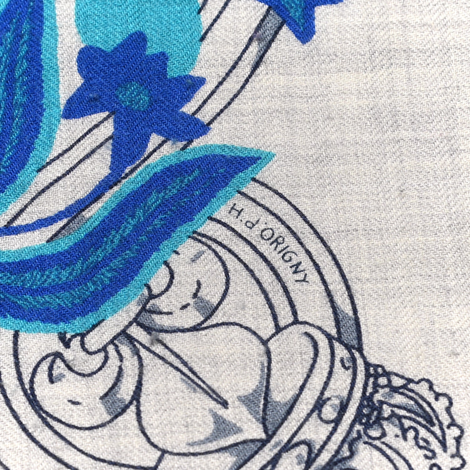 Hermes Cashmere Silk Cavalcadour Shawl 140 4 of 8