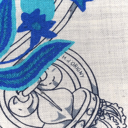 Hermes Cashmere Silk Cavalcadour Shawl 140 4 of 8