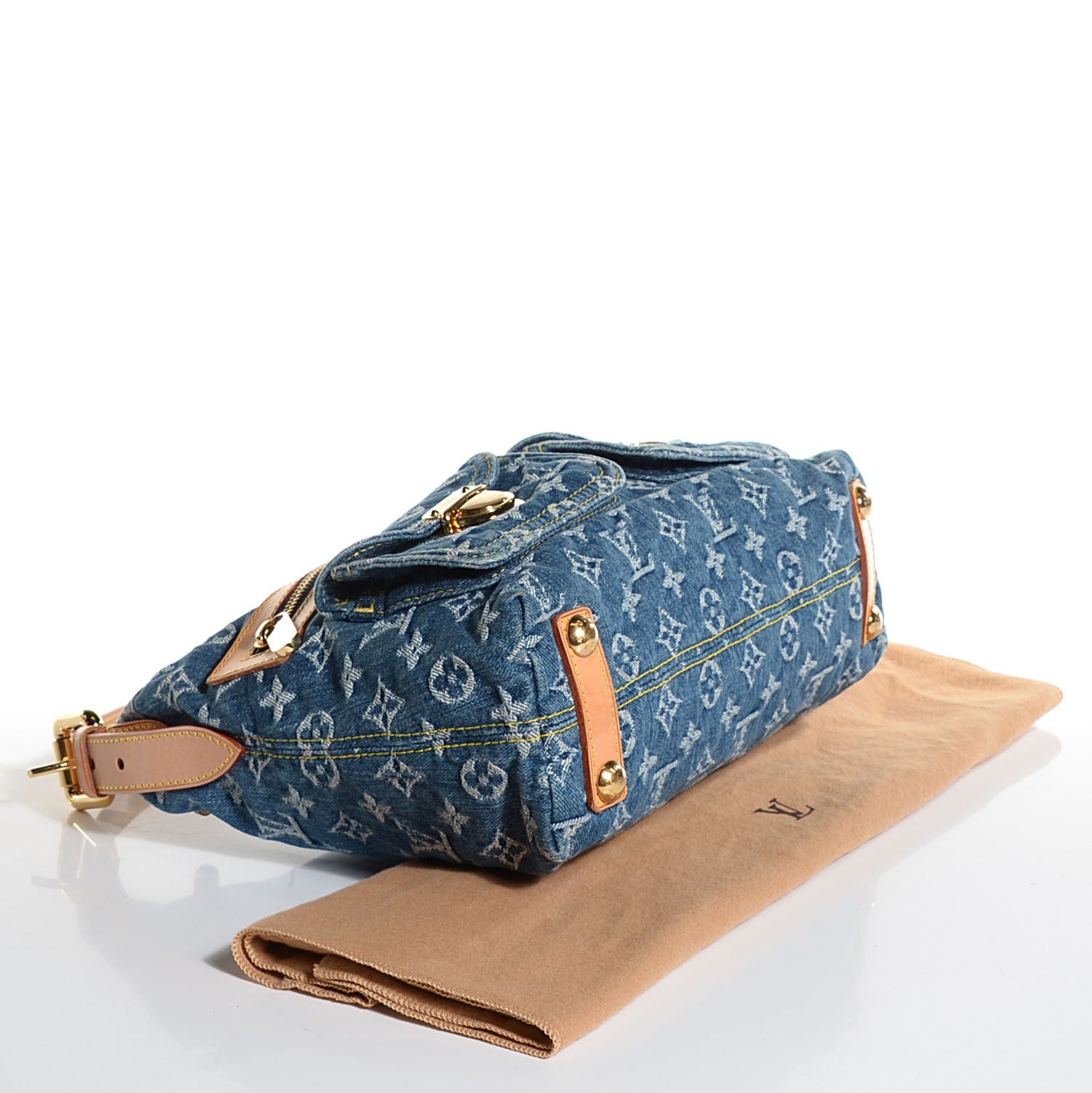 Louis Vuitton Monogram Denim Baggy PM Blue 4 of 7