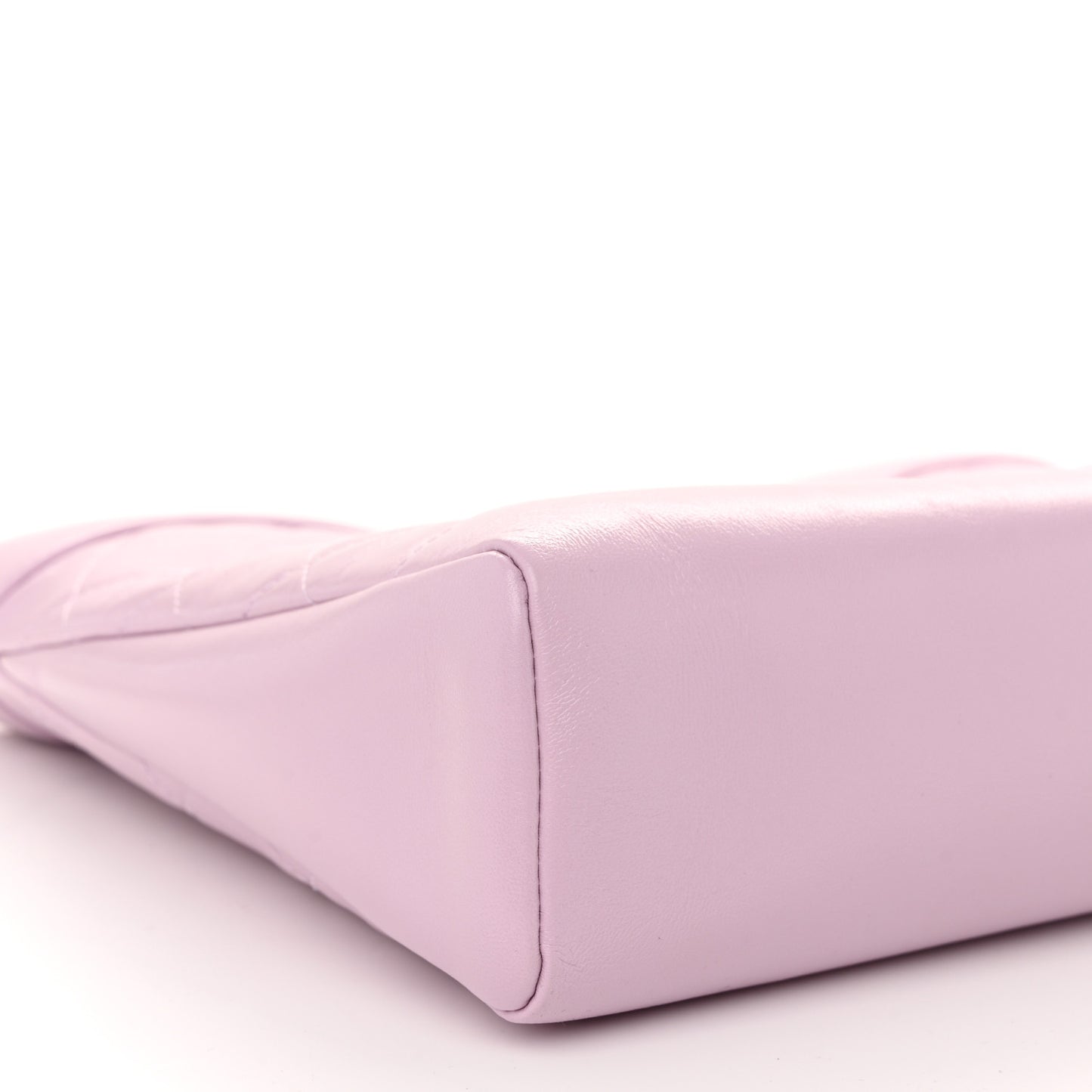Shiny Lambskin Quilted 31 Shopping Bag Light Purple
