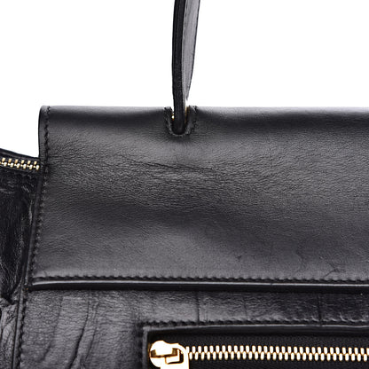 Celine Calfskin Crocodile Embossed Small Belt Bag Black 12 of 15