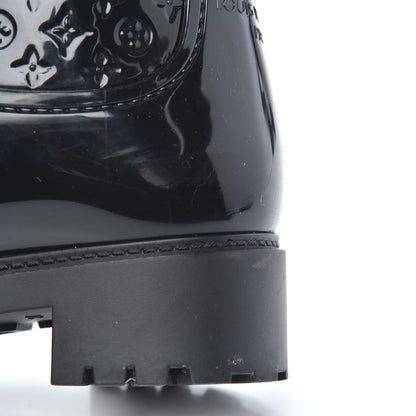Louis Vuitton Rubber Embossed Monogram Splash Rain Boots 37 Black 8 of 9