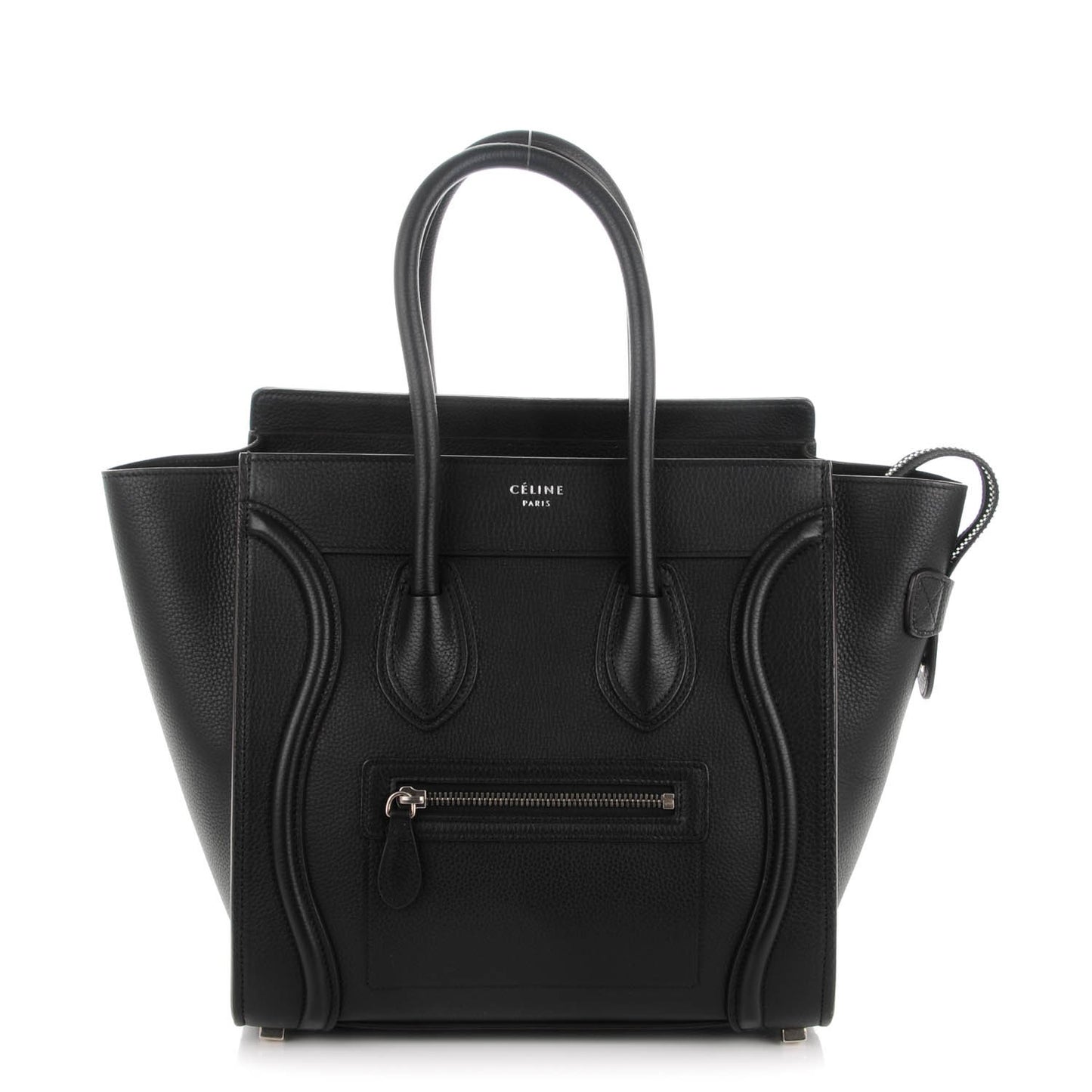 Drummed Calfskin Micro Luggage Black