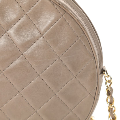 Chanel Lambskin Quilted Round Tassel Crossbody Bag Beige 15 of 15
