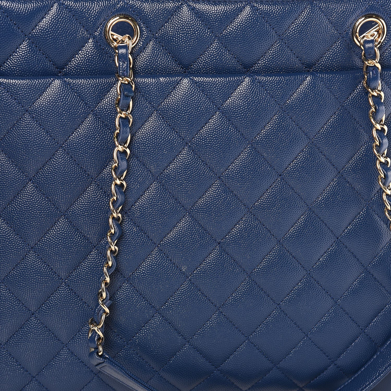 Chanel Caviar Quilted Large Classic Shopping Tote Blue 8 of 11