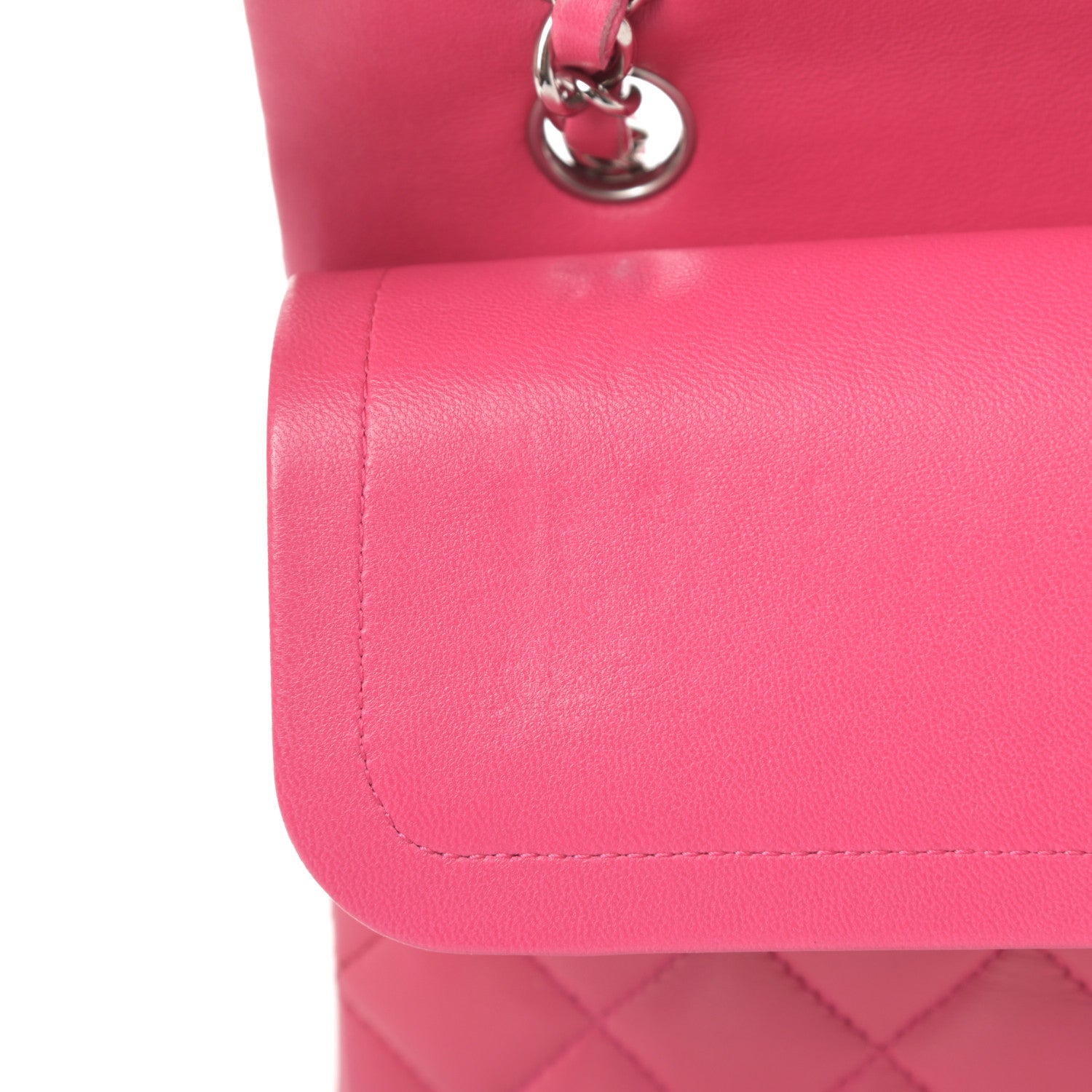 Chanel Lambskin Quilted Medium Double Flap Fuchsia 11 of 19