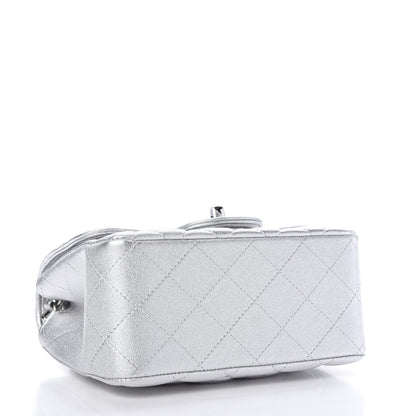 Chanel Metallic Lambskin Quilted Mini Square Flap Silver 4 of 10