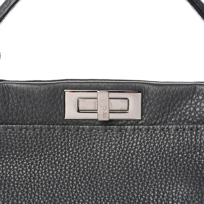 Fendi Cuoio Romano Selleria Bi-Color Large Peekaboo Iconic Satchel Asfalto Latte 10 of 10