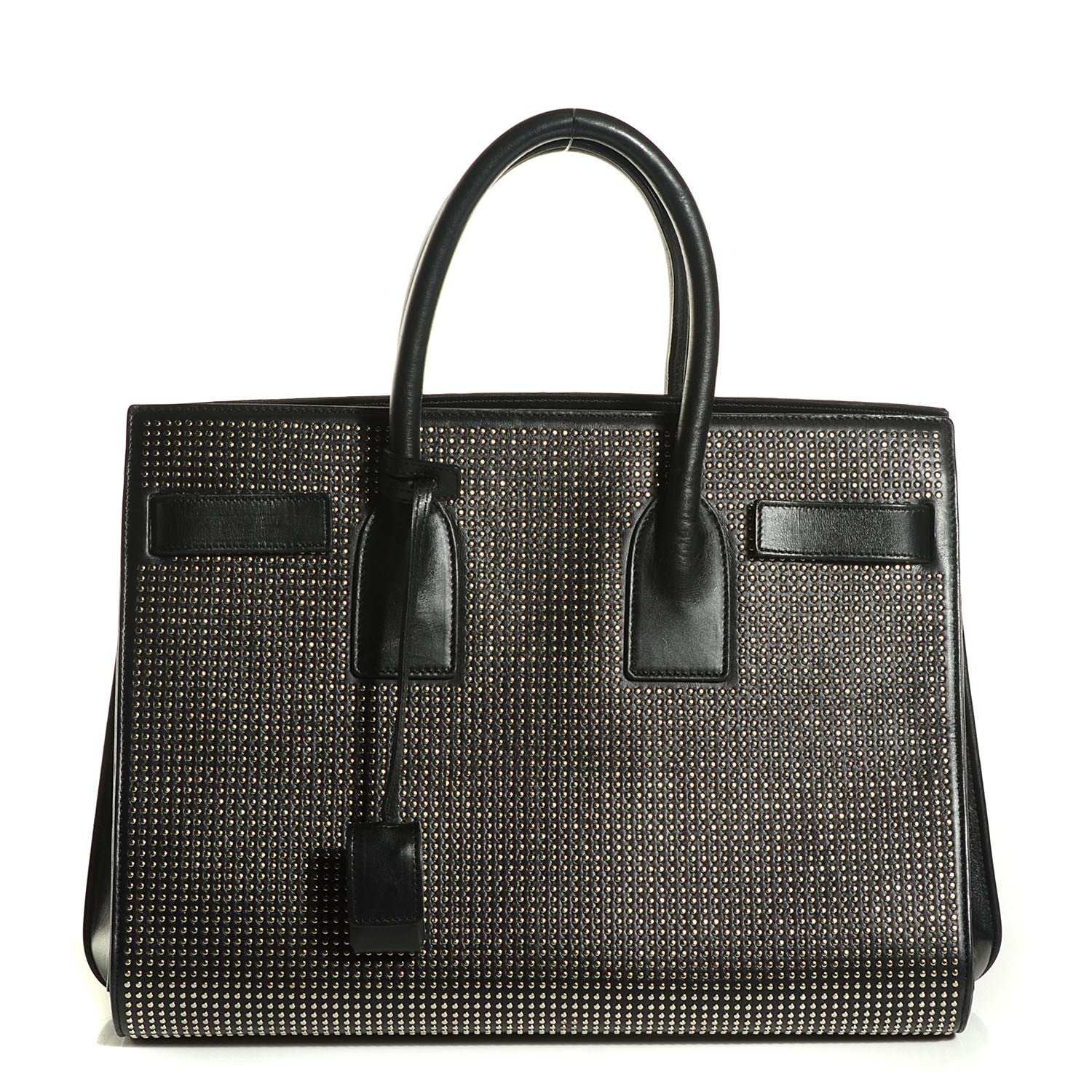Saint Laurent Calfskin Studded Sac De Jour Small Black 1 of 9