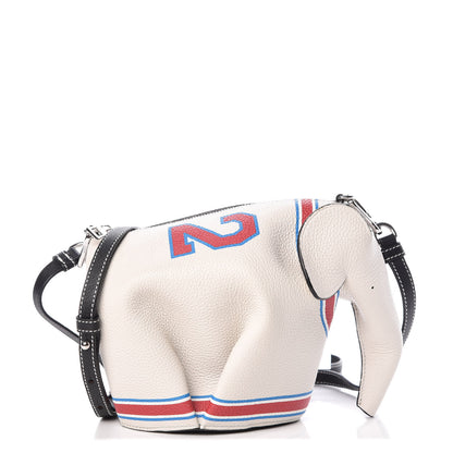 Loewe Calfskin 22 Mini Elephant Crossbody Bag Soft White Red 1 of 8