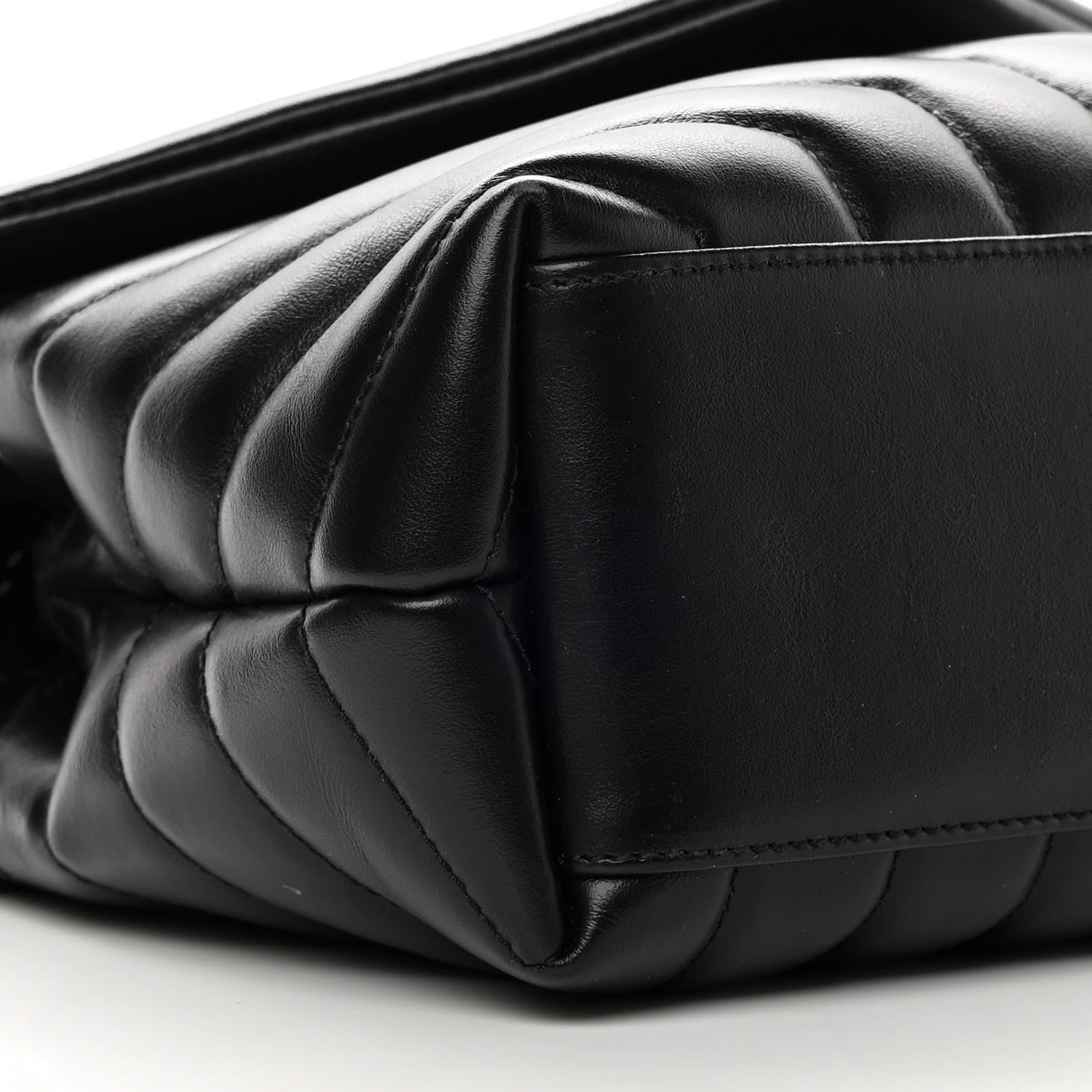 Saint Laurent Calfskin Y Quilted Monogram Monochrome Small Loulou Chain Satchel Black 8 of 12