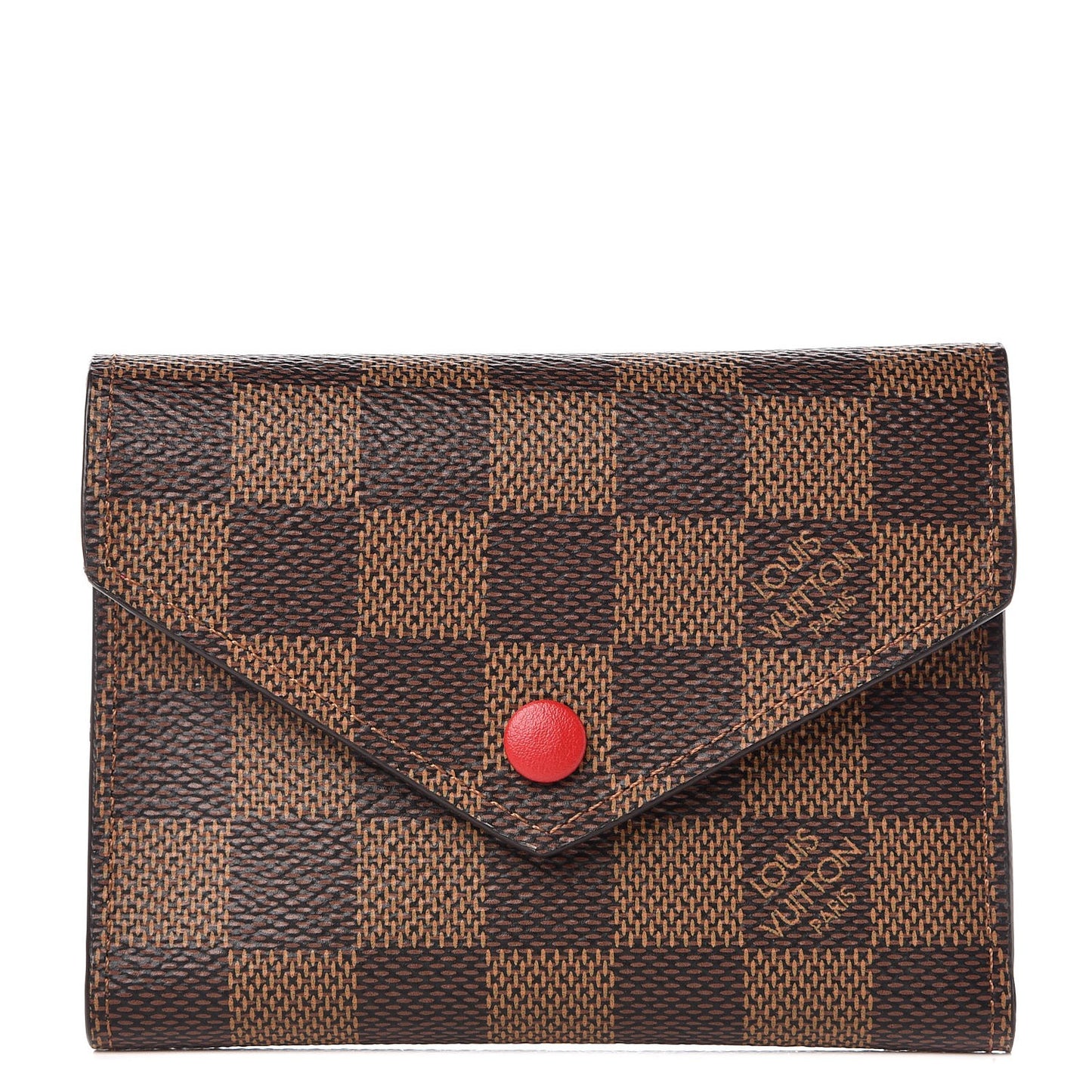 Damier Ebene Victorine Wallet Red