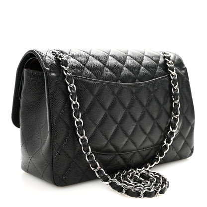 Chanel Caviar Quilted Jumbo Double Flap Black 3 of 10