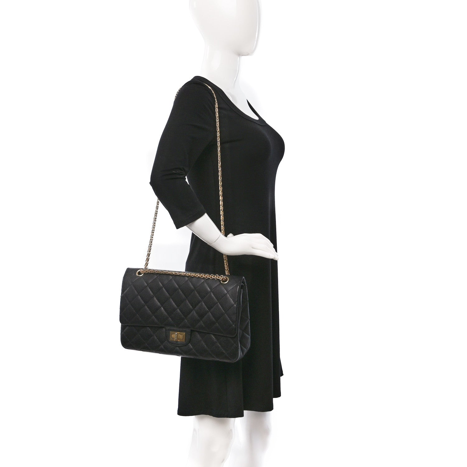 Chanel Caviar Quilted 2.55 Reissue 227 Flap Black 2 of 13