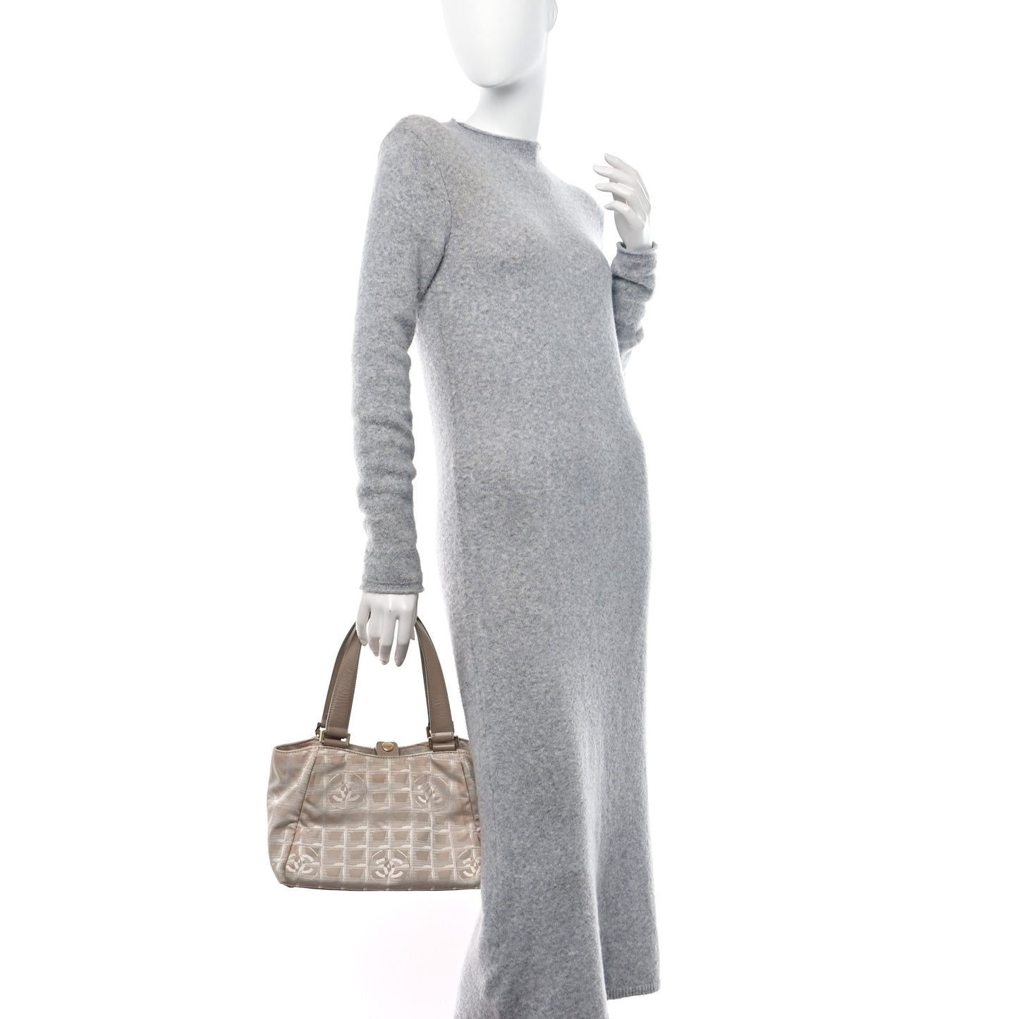 Nylon Travel Shoulder Bag Beige