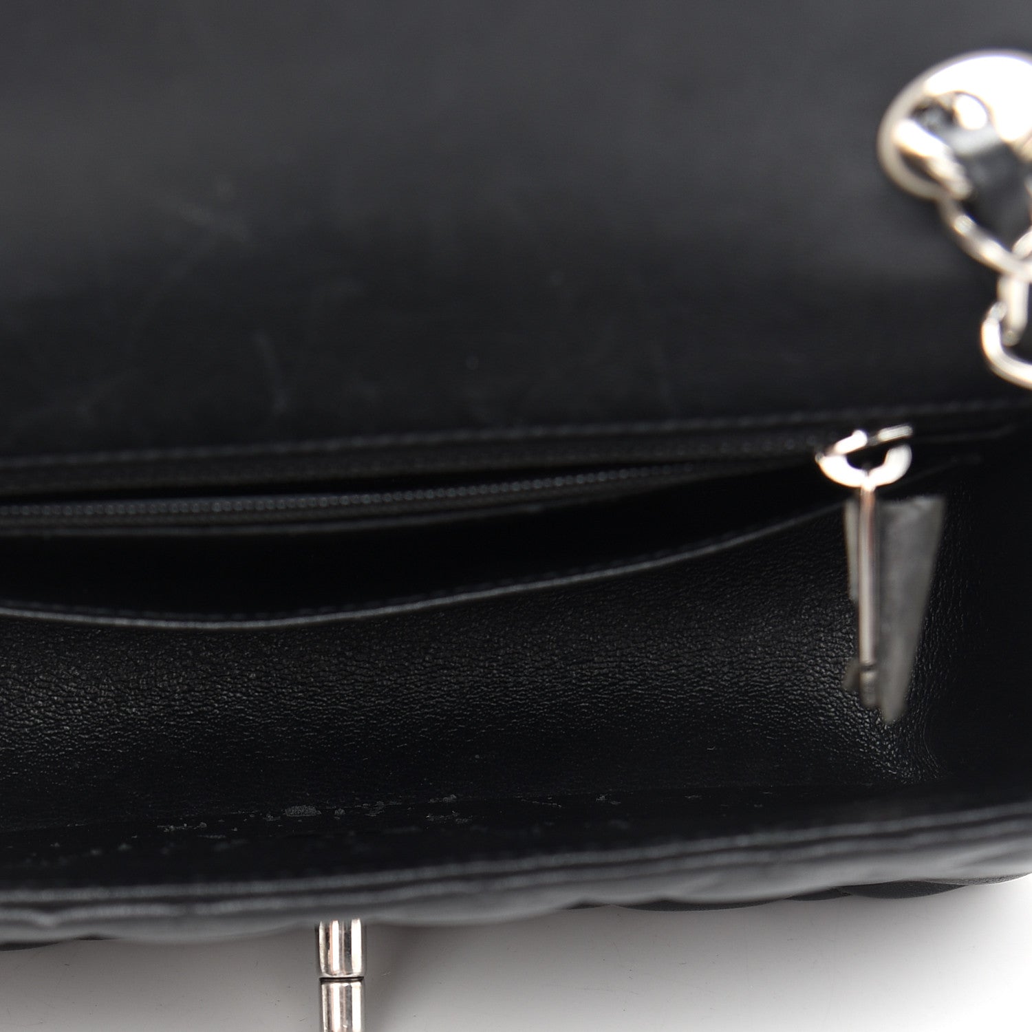 Chanel Lambskin Quilted Mini Rectangular Flap Black 5 of 10