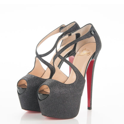 Christian Louboutin Glitter Exagona 160 Pumps 35.5 Black 3 of 6