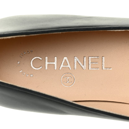 Chanel Lambskin Grosgrain Camellia Ballerina Flats 37 Black 10 of 17