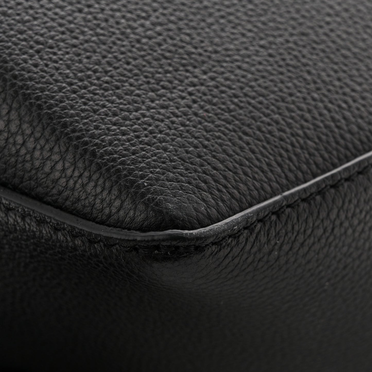 Grained Calfskin Small Puzzle Bag Black