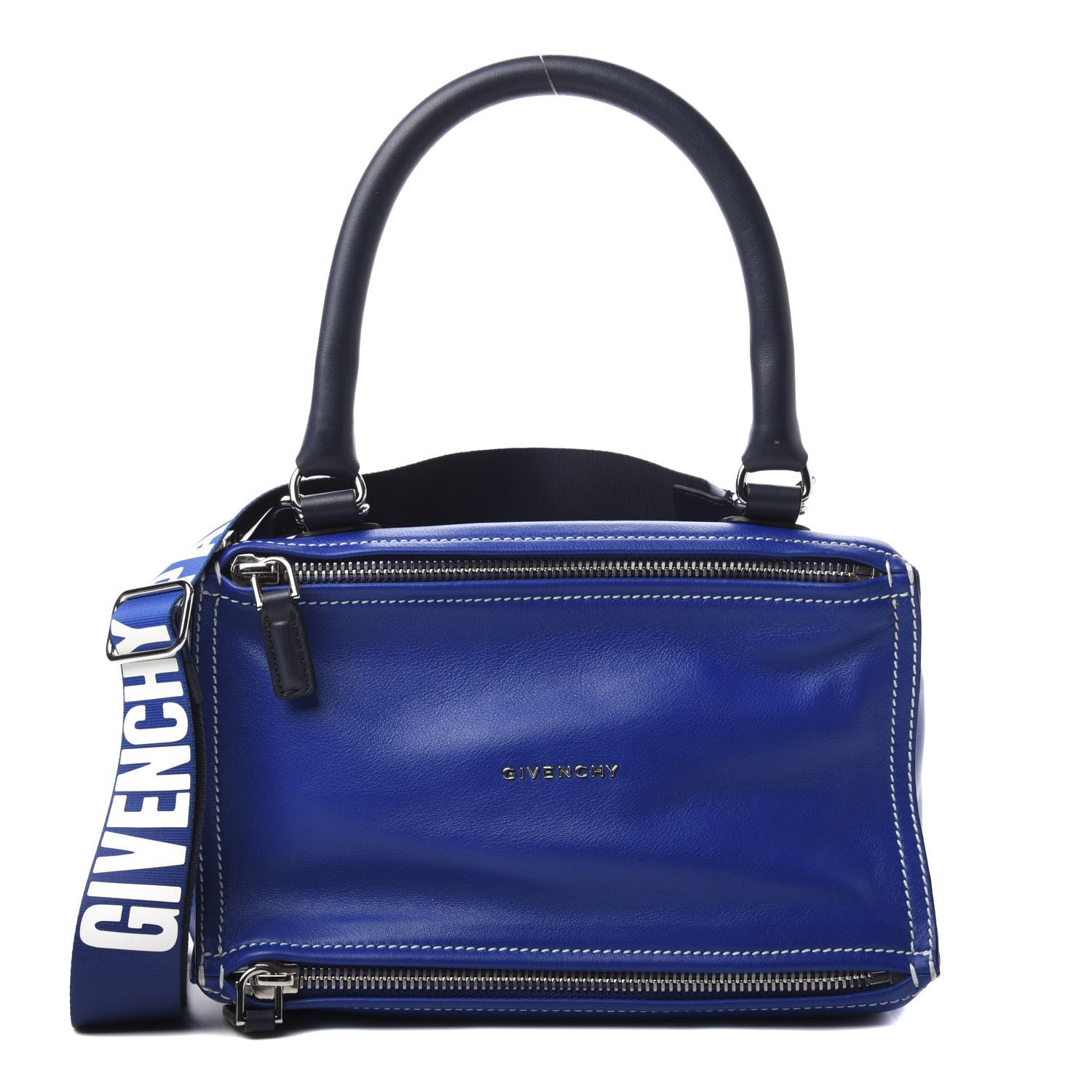 Givenchy Calfskin Mini Pandora Logo Strap Moroccan Blue 1 of 11