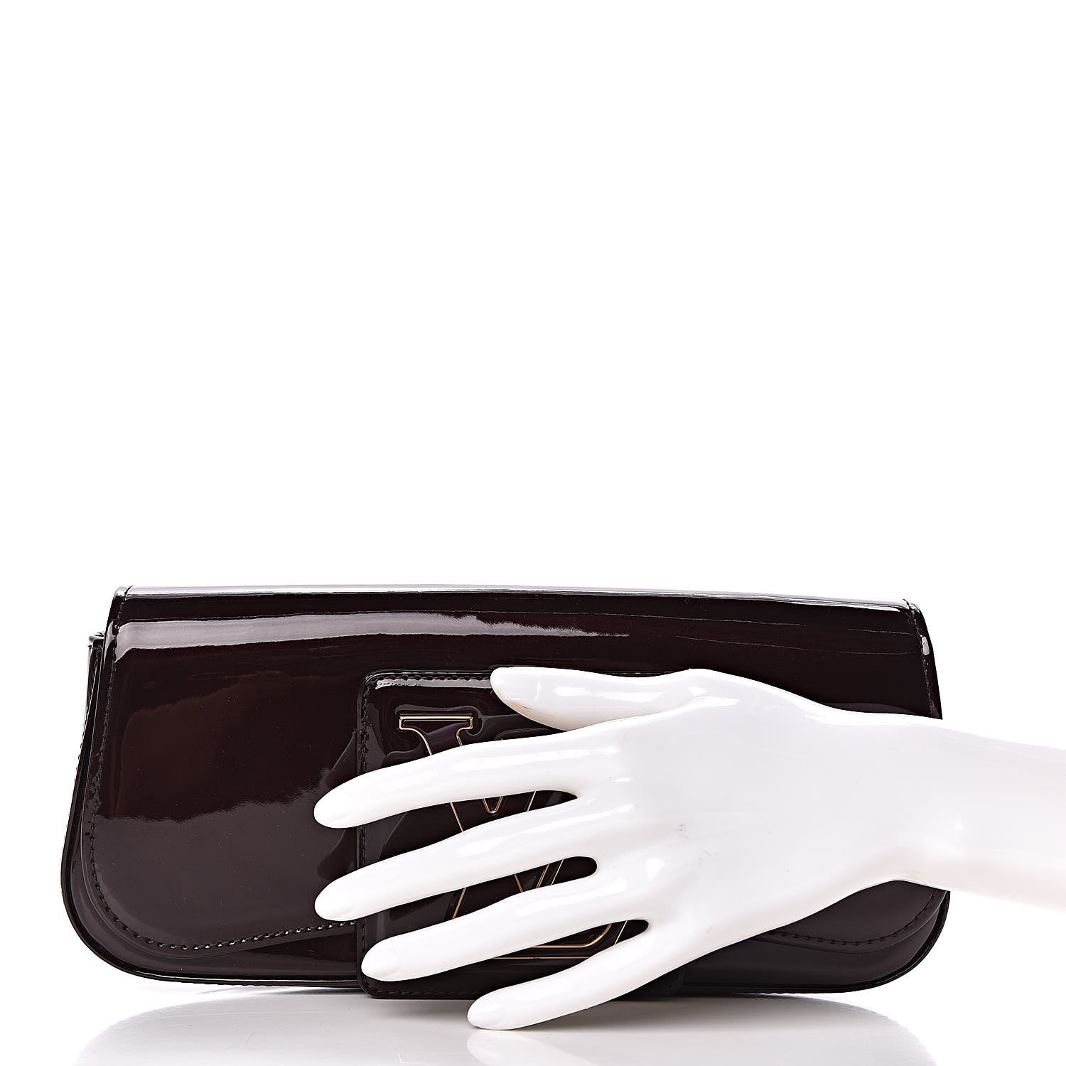 Louis Vuitton Patent Sobe Clutch Amarante 2 of 6