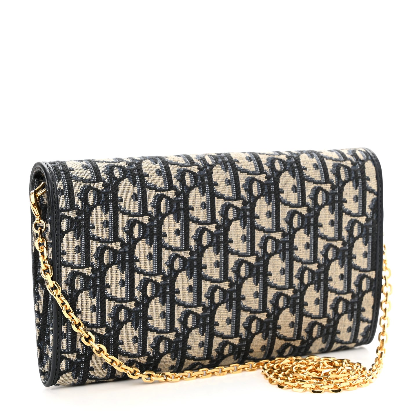 Oblique Bobby East West Pouch With Chain Blue