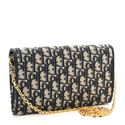 Christian Dior Oblique Bobby East West Pouch With Chain Blue 3 of 9