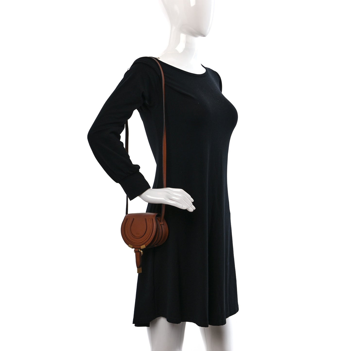 Calfskin Nano Marcie Saddle Bag Tan