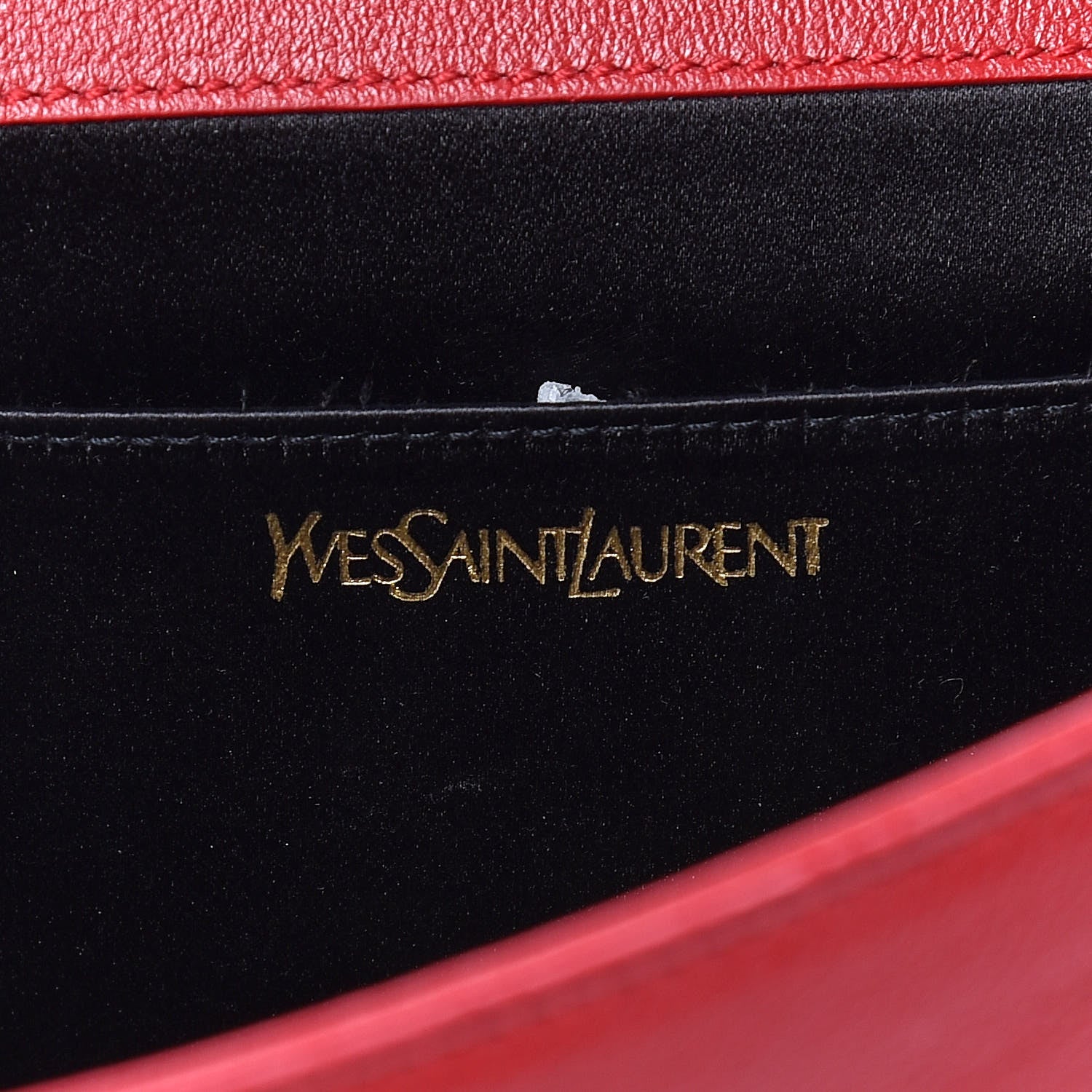 Saint Laurent Calfskin Monogram Large Belle De Jour Clutch Red 8 of 8